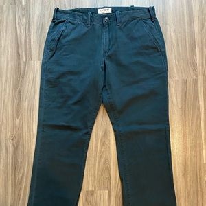 Express Men’s Khaki Pants, size 32X32, color blue, slim straight fit.